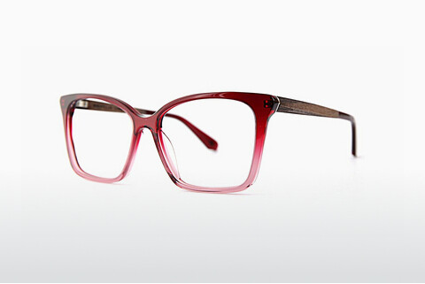Tasarım gözlükleri Wood Fellas Curve (11042 red/crystal)